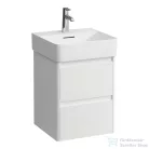 Laufen BASE 2.0 42x40 cm-es, 2 fiókos fali mosdótartó szekrény VAL H815281 mosdóhoz, matt fehér H4113521082601
