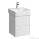 Laufen BASE 2.0 42x40 cm-es, 2 fiókos fali mosdótartó szekrény VAL H815281 mosdóhoz, matt fehér H4113521082601