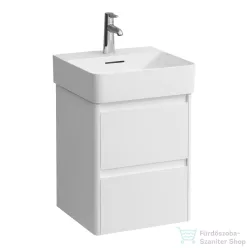   Laufen BASE 2.0 42x40 cm-es, 2 fiókos fali mosdótartó szekrény VAL H815281 mosdóhoz, fényes fehér H4113521082611