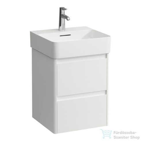 Laufen BASE 2.0 42x40 cm-es, 2 fiókos fali mosdótartó szekrény VAL H815281 mosdóhoz, fényes fehér H4113521082611