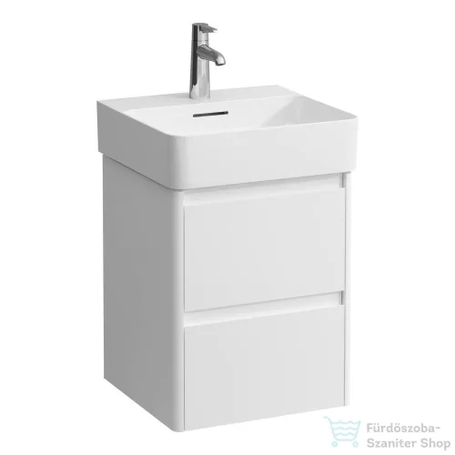 Laufen BASE 2.0 42x40 cm-es, 2 fiókos fali mosdótartó szekrény VAL H815281 mosdóhoz, fényes fehér H4113521082611
