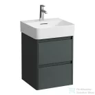 Laufen BASE 2.0 42x40 cm-es, 2 fiókos fali mosdótartó szekrény VAL H815281 mosdóhoz, traffic grey H4113521082661