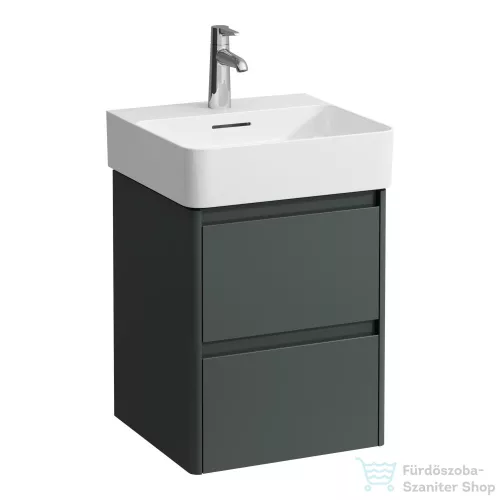 Laufen BASE 2.0 42x40 cm-es, 2 fiókos fali mosdótartó szekrény VAL H815281 mosdóhoz, traffic grey H4113521082661