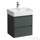 Laufen BASE 2.0 52x40 cm-es, 2 fiókos fali mosdótartó szekrény  VAL H810282 mosdóhoz, traffic grey H4113621082661