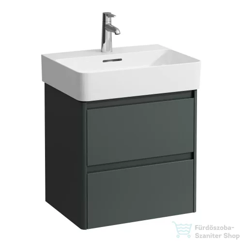 Laufen BASE 2.0 52x40 cm-es, 2 fiókos fali mosdótartó szekrény  VAL H810282 mosdóhoz, traffic grey H4113621082661
