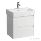 Laufen BASE 2.0 57x40 cm-es, 2 fiókos fali mosdótartó szekrény VAL H810283 mosdóhoz, fényes fehér H4113721082611