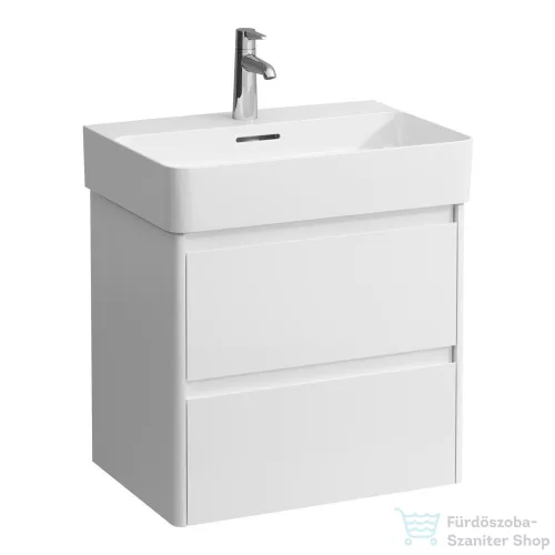 Laufen BASE 2.0 57x40 cm-es, 2 fiókos fali mosdótartó szekrény VAL H810283 mosdóhoz, fényes fehér H4113721082611