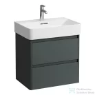 Laufen BASE 2.0 57x40 cm-es, 2 fiókos fali mosdótartó szekrény VAL H810283 mosdóhoz, traffic grey H4113721082661
