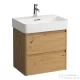 Laufen BASE 2.0 57x40 cm-es, 2 fiókos fali mosdótartó szekrény VAL H810283 mosdóhoz, vad tölgy H4113721082671