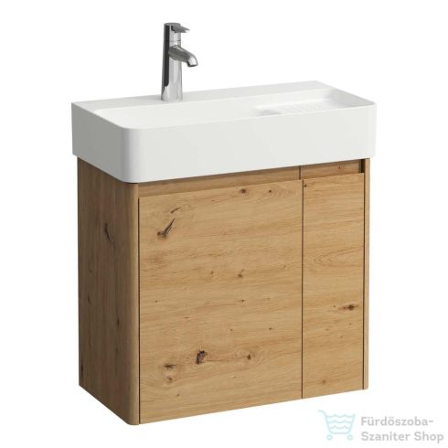 Laufen BASE 2.0 57x29,5 cm-es, 2 ajtós fali mosdótartó szekrény VAL H815285 mosdóhoz, vad tölgy H4113831082671