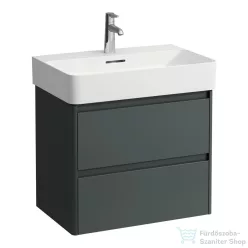   Laufen BASE 2.0 62x40 cm-es, 2 fiókos fali mosdótartó szekrény VAL H810284 mosdóhoz, traffic grey H4113921082661