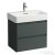 Laufen BASE 2.0 62x40 cm-es, 2 fiókos fali mosdótartó szekrény VAL H810284 mosdóhoz, traffic grey H4113921082661
