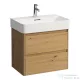 Laufen BASE 2.0 62x40 cm-es, 2 fiókos fali mosdótartó szekrény VAL H810284 mosdóhoz, vad tölgy H4113921082671
