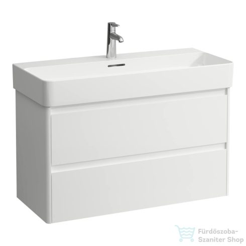 Laufen BASE 2.0 92x40 cm-es, 2 fiókos fali mosdótartó szekrény VAL H810287 mosdóhoz, fényes fehér H4114121082611