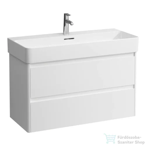 Laufen BASE 2.0 92x40 cm-es, 2 fiókos fali mosdótartó szekrény VAL H810287 mosdóhoz, fényes fehér H4114121082611