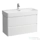Laufen BASE 2.0 92x40 cm-es, 2 fiókos fali mosdótartó szekrény VAL H810287 mosdóhoz, fényes fehér H4114121082611