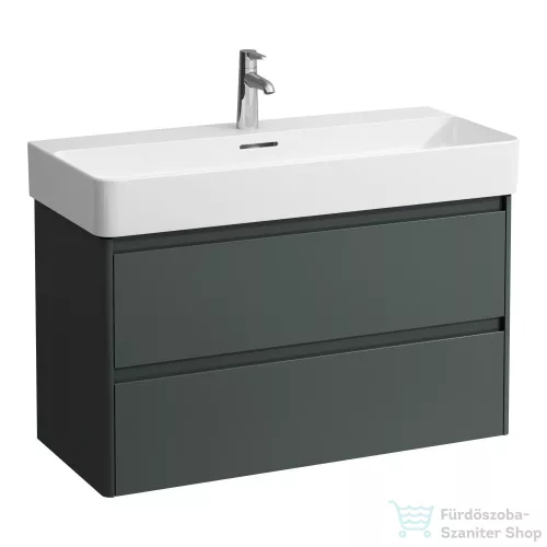 Laufen BASE 2.0 92x40 cm-es, 2 fiókos fali mosdótartó szekrény VAL H810287 mosdóhoz, traffic grey H4114121082661