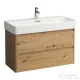 Laufen BASE 2.0 92x40 cm-es, 2 fiókos fali mosdótartó szekrény VAL H810287 mosdóhoz, vad tölgy H4114121082671
