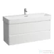 Laufen BASE 2.0 117x40 cm-es, 2 fiókos alsószekrény VAL H810289 mosdóhoz, fényes fehér H4114221082611