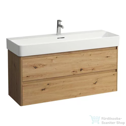 Laufen BASE 2.0 117x40 cm-es, 2 fiókos alsószekrény VAL H810289 mosdóhoz, vad tölgy H4114221082671