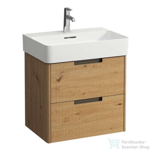 Laufen JUNA 57x40 cm alsószekrény, 2 fiók, VAL H810283 mosdóhoz, Vad tölgy H4115921092671