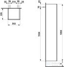 Laufen JUNA magas szekrény, 165 cm, 1 ajtóval, ajtózsanér bal oldalon, vad tölgy H4116511092671
