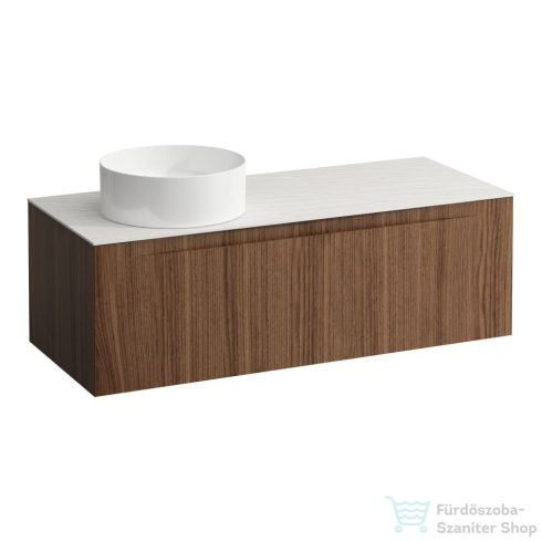 Laufen ARUN fiókos elem 1200, 1 fiókkal, kivágással bal oldalon, Ardesia Bianca felülettel, Natúrfa H4141221516301