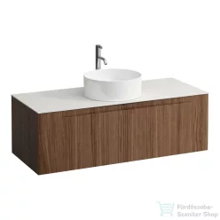   Laufen ARUN fiókos elem 1200,1 fiókkal, kivágással középen, Ardesia Bianca felülettel csaplyuk kivágással, Natúrfa,  H4141251516301