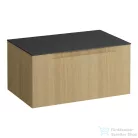 Laufen ARUN fiókos elem 800, 1 fiókkal, kivágás nélkül, Ardesia Nera felülettel, Világos tölgy H4151001512501