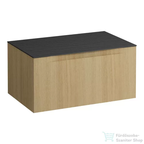 Laufen ARUN fiókos elem 800, 1 fiókkal, kivágás nélkül, Ardesia Nera felülettel, Világos tölgy H4151001512501