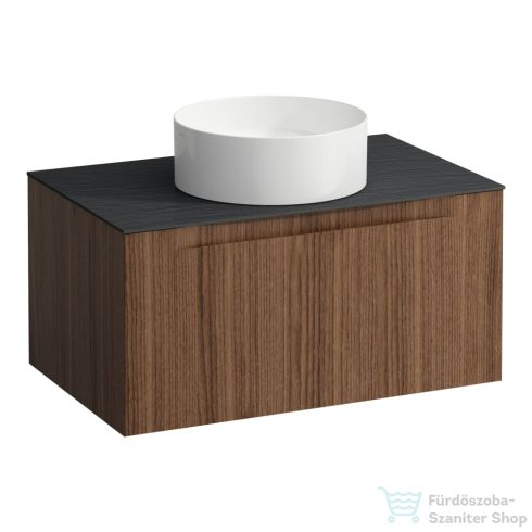 Laufen ARUN fiókos elem 800, 1 fiókkal, kivágással középen, Ardesia Nera felülettel, Natúrfa H4151011516301