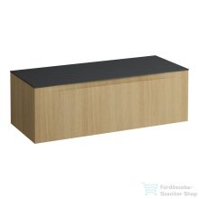   Laufen ARUN fiókos elem 1200, 1 fiókkal, kivágás nélkül, Ardesia Nera felülettel, Világos tölgy H4151201512501