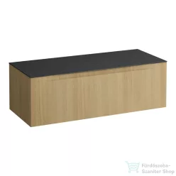   Laufen ARUN fiókos elem 1200, 1 fiókkal, kivágás nélkül, Ardesia Nera felülettel, Világos tölgy H4151201512501