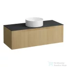 Laufen ARUN fiókos elem 1200, 1 fiókkal, kivágással középen, Ardesia Nera felülettel, Világos tölgy H4151211512501