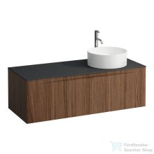   Laufen ARUN fiókos elem 1200, 1 fiókkal, kivágással jobb oldalon, Ardesia Nera felülettel csaplyuk kivágással, Natúrfa H4151271516301