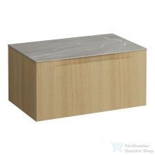   Laufen ARUN fiókos elem 800, 1 fiókkal, kivágás nélkül, Piasentina Grigio felülettel, Világos tölgy H4161001512501