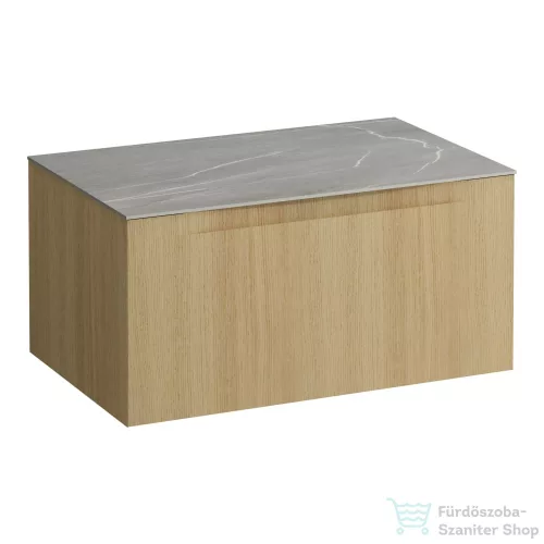 Laufen ARUN fiókos elem 800, 1 fiókkal, kivágás nélkül, Piasentina Grigio felülettel, Világos tölgy H4161001512501