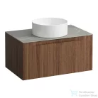 Laufen ARUN fiókos elem 800, 1 fiókkal, kivágással középen, Piasentina Grigio felülettel, Natúrfa H4161011516301