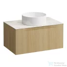 Laufen ARUN fiókos elem 800, 1 fiókkal, kivágással középen, Botticino Crema felülettel, Világos tölgy H4171011512501