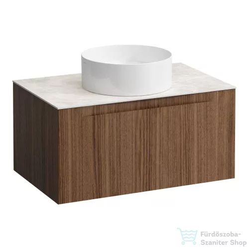 Laufen ARUN fiókos elem 800, 1 fiókkal, kivágással középen, Botticino Crema felülettel, Natúrfa H4171011516301