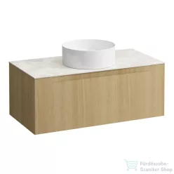   Laufen ARUN fiókos elem 1000, 1 fiókkal, kivágással középen, Botticino Crema felülettel, Világos tölgy H4171111512501