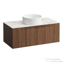   Laufen ARUN fiókos elem 1000, 1 fiókkal, kivágással középen, Botticino Crema felülettel, Natúrfa H4171111516301