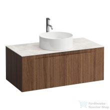   Laufen ARUN fiókos elem 1000, 1 fiókkal, kivágással középen, Botticino Crema felülettel csaplyuk kivágással, Natúrfa H4171151516301