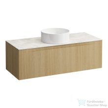   Laufen ARUN fiókos elem 1200, 1 fiókkal, kivágással középen, Botticino Crema felülettel, Világos tölgy H4171211512501