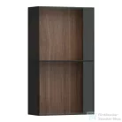 Laufen ARUN 70x40x17 cm-es középmagas szekrény, elöl nyitott, füst üveg, natúrfa H4195101516301