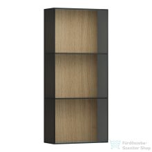   Laufen ARUN középmagas szekrény 90 cm, elől nyitott, füst üveg 8 mm, világos tölgy H4195201512501