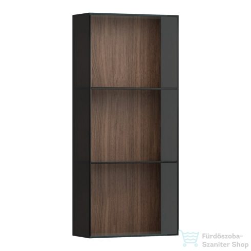 Laufen ARUN középmagas szekrény 90 cm, elől nyitott, füst üveg 8 mm, natúrfa H4195201516301