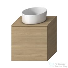   Jika MIO N 61x44,8 cm-es, 2 fiókos fali mosdótartó szekrény pult és mosdó nélkül, kőris H41J7154013421