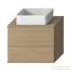 Jika MIO N 76x44,8 cm-es, 2 fiókos fali mosdótartó szekrény pult és mosdó nélkül, kőris H41J7164013421