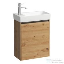   Laufen MEDA 43,5x22x51,5 cm-es 1 ajtós fali szekrény mosdó- és csaptelep nélkül, balos, vad tölgy H4215510112671
